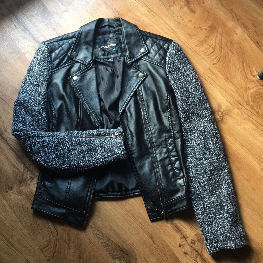 Maurices leather jacket with suit/blazer sleeves